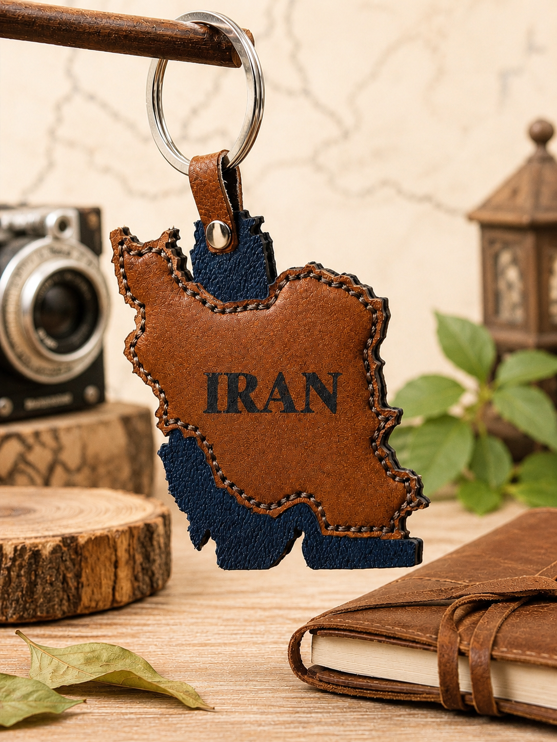 سرکلیدی چرمی ایران-چرم گابای
