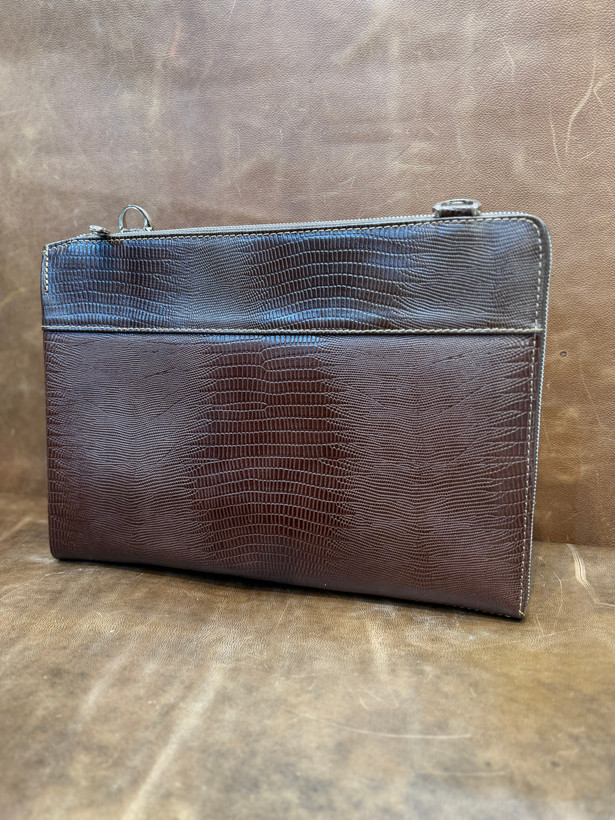 فولدر چرمی كلاسوري با بند بلند دوشی-چرم گاباي